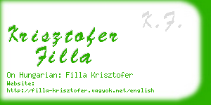 krisztofer filla business card